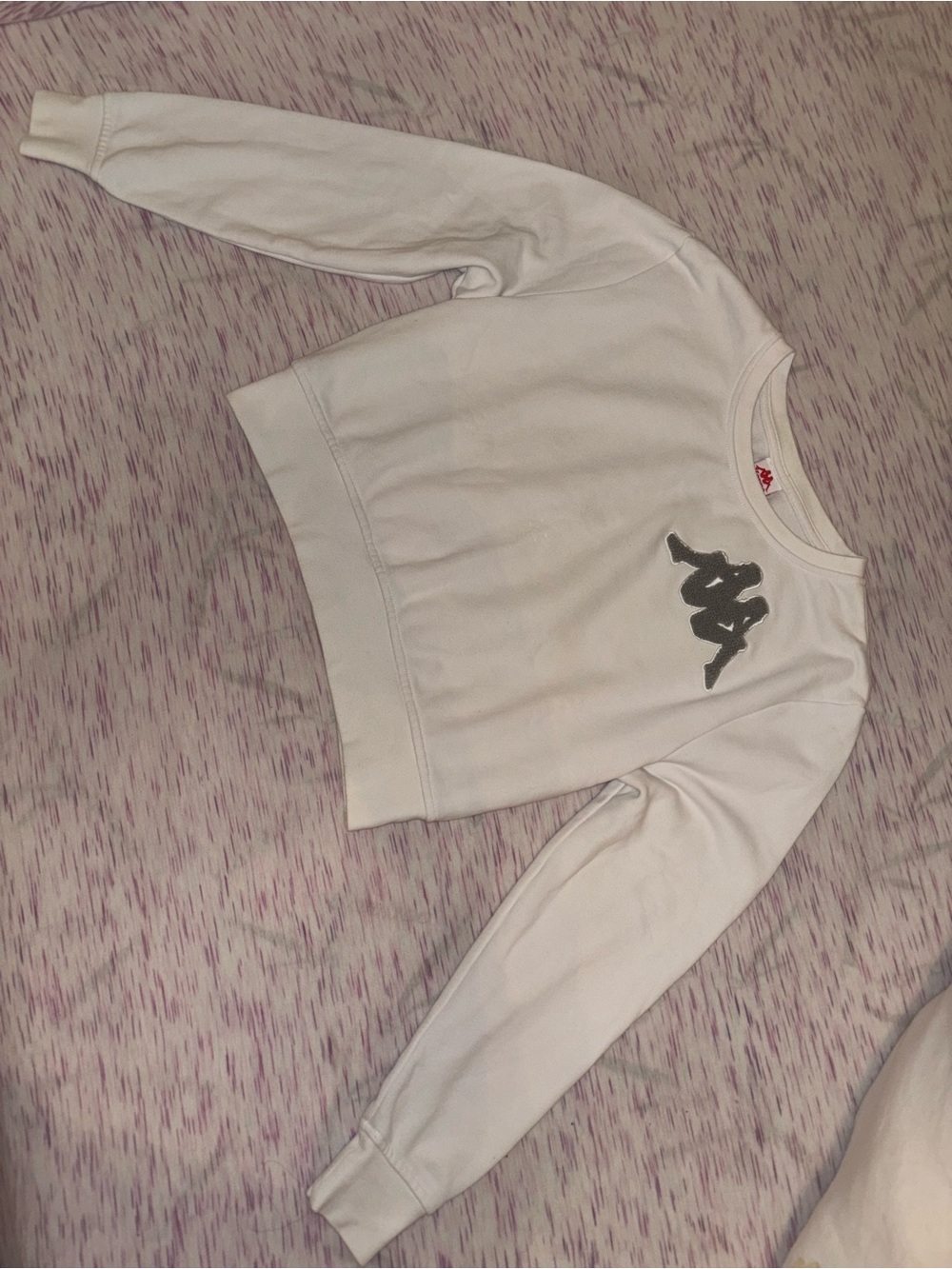 Kappa Cream Crewneck Sweatshirt with Dark Logo